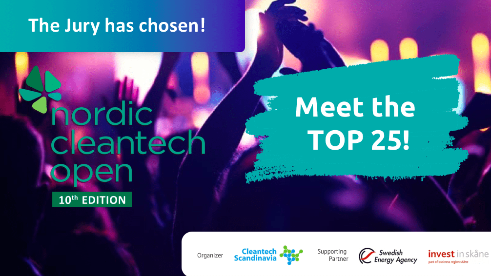 The Top 25 most innovative start-ups of the Nordic Cleantech Open 10th edition are announced!
